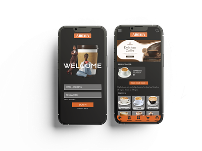 (Aroma) a Coffee app. app coffee design ui