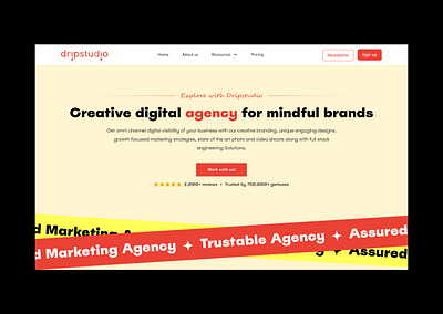 Landing Page For Digital Agency aapdesign branding design figma graphic design illustration landing page latest logo productdesign trending ui uiux viral