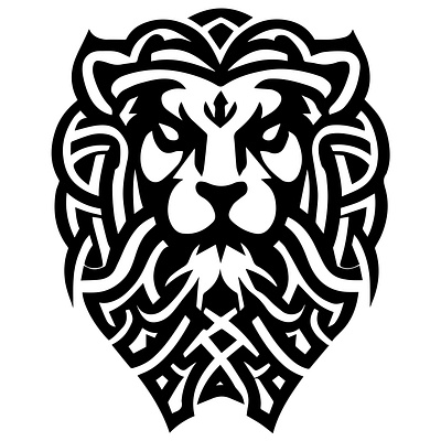 Celtic Lion Head Logo celtic company dribble dribble.com leo lion lion design lion face lion face design predator tiger trendy