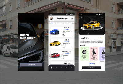 A Modern Car App Interface app design car app design interface mobile app ui design user interface