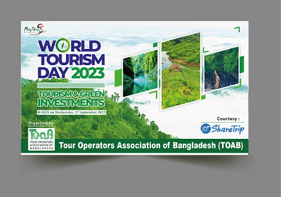 Festoon Design World Tourism Day banner branding design event graphic design illustration illustrator minimal poster design vector