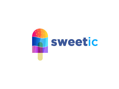 Sweetic logo branding design graphic design ice cream icon identity illustration logo logotype typography