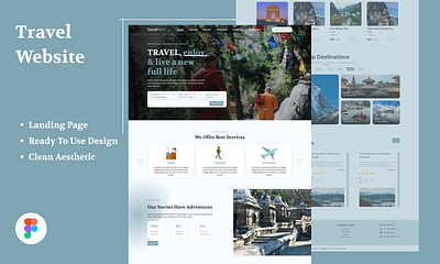 Travel Company - Landing Page company landing page travel travel design inspiration travel landing page travel website ui design ui inspiration user experience user interface ux design website design