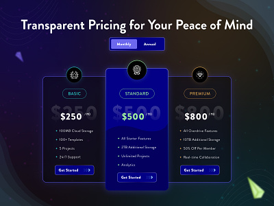 Pricing Table branding dark theme graphic design logo pricing ui ux web website