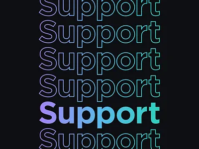 Pluralsight Support brand branding gradient graphic design support technology typography