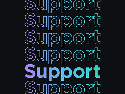 Pluralsight Support brand branding gradient graphic design support technology typography