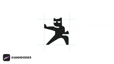 martial art cat logomark design process by @anhdodes - Anh Do 3d anhdodes anhdodes logo animation branding business cat logo design graphic design illustration karate cat logo logo logo design logo designer logo for sale logodesign minimalist logo minimalist logo design motion graphics ui