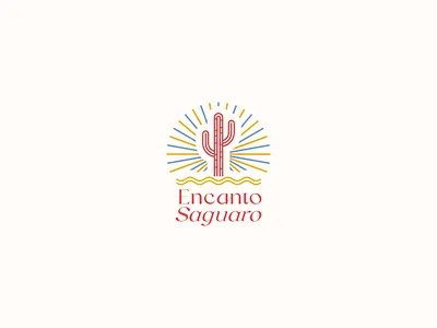 Encanto Saguaro adobe illustrator branding desert design graphic design illustration illustrative logo line logo logo rays saguaro southwest vector visual identity