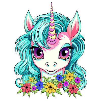 Cute Unicorn Coloring Page coloring book coloring page cute illustration unicorn vector