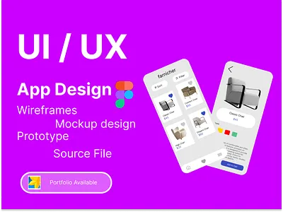 Furnisher App UI UX Design app branding design graphic design illustration logo typography ui ux vector