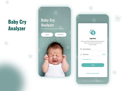 Baby Cry graphic design ui