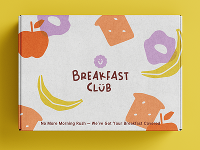 Breakfast Club Branding banana box design brand identity branding breakfast breakfast club delivery food fresh illustration logo morning typography visual identity