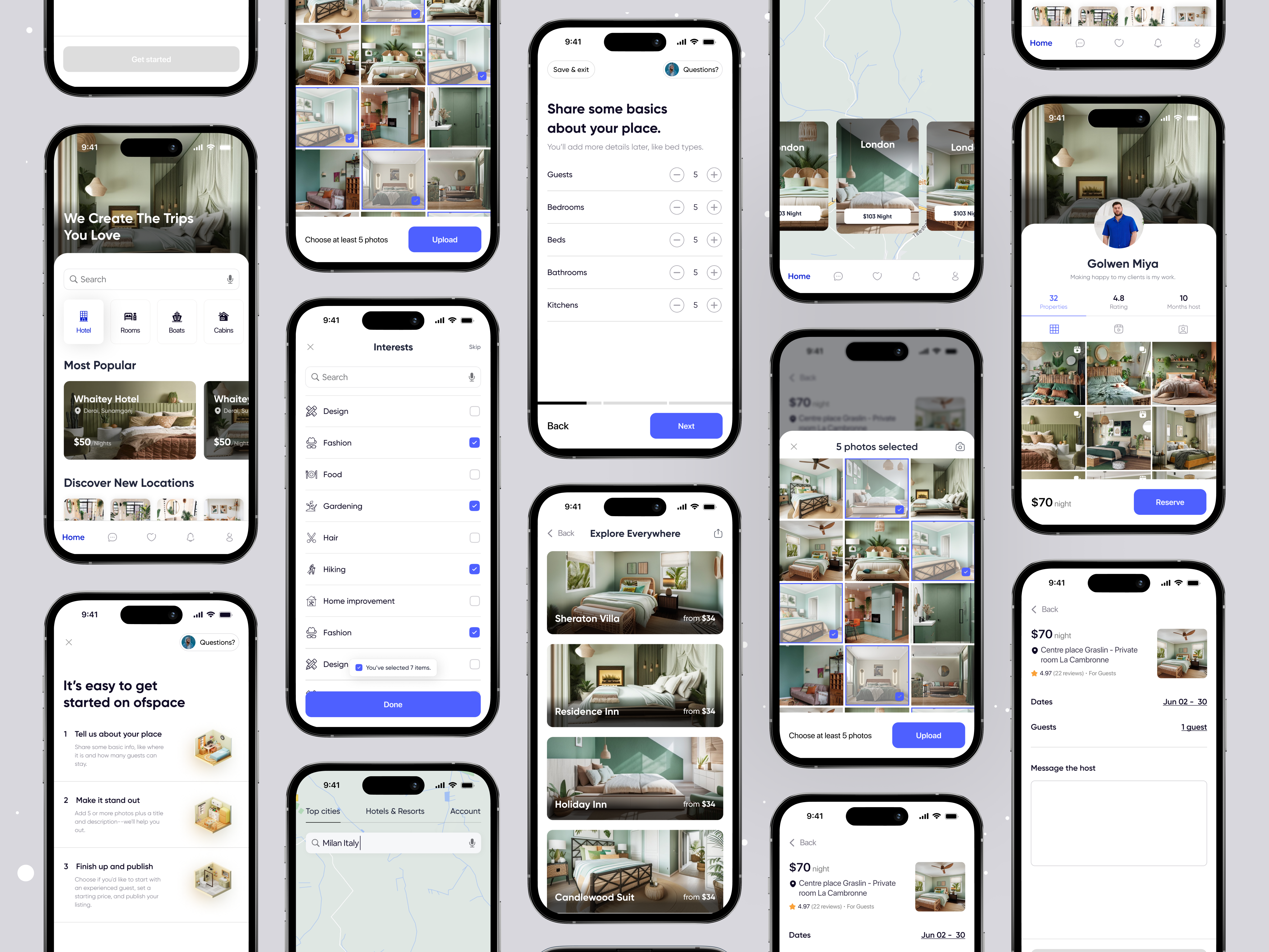 Booking App UI by Ofspace UX/UI on Dribbble