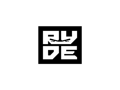 Ryde Bikes bicycle bike brand branding concept double meaning electric logo logo designer negative space roxana niculescu simple wordmark