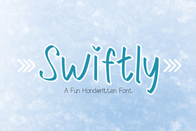 Swiftly : A Fun Handwritten Font cute fonts decorate font display font font fun handwritten font hand writing font handwritten font kid font