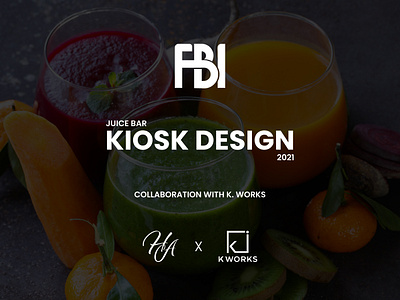 FBI Juice Bar Kiosk Design graphic design illustration kiosk design