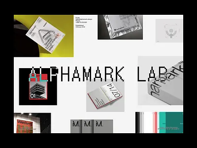 Alphamark™ Identity Explorations 404 page agency identity branding branding agency branding studio clean corporate identity design design agency design agency rebrand design studio identity design layout pixelated posters rebrand typography website