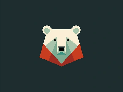 Geometric Polar Bear Logo animal arctic bear branding cartoon design emblem geometric icon identity illustration logo mark mascot nature polar sports symbol vector wildlife