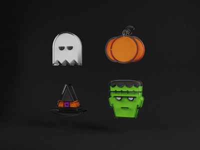 Halloween Icon 3d blender design icon