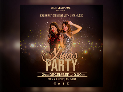 PARTY TIME anuj christmas christmas party club party post club post design designing graphic design party photoshop post