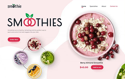 Roto-transitions Concept 3d animation concept design figma food header interface smoothies ui ui animation ui ux ux web web design