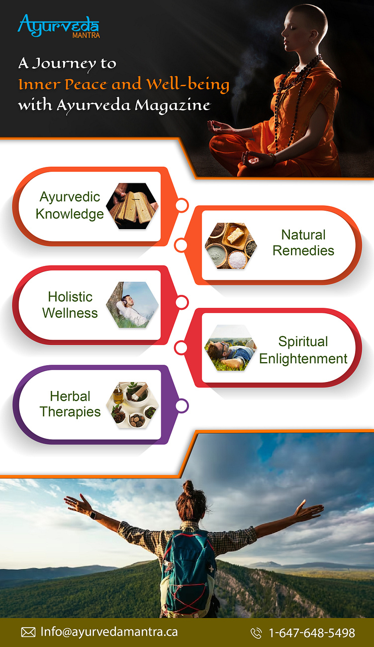 A Journey to Inner Peace and Wellbeing with Ayurveda Magazine by Ayurveda_mantra on Dribbble