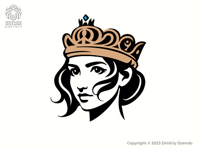 Beauty Queen logo beauty branding charming crown cute elegant fashionable girl logo queen woman