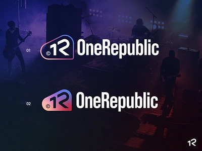 OneRepublic - Logo Redesign 1 1r act band logo branding creative logo creative logo gradient entertainment freelance designer identity design jeroen van eerden lettermark logo monogram music logo one onerepublic rebel republic visual identity