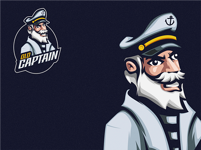 OLD CAPTAIN brand branding design graphic design illustration logo marine ui vector