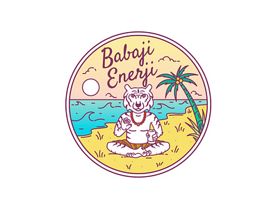 Babaji Enerji adventure apparel badge brand branding design emblem illustration label landscape line lineart logo monoline patch pin sticker tshirt ui