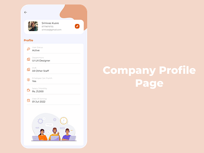 Company Profile Page UI