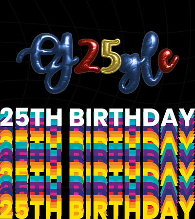 Google's 25th Birthday 3d google graphic design happybirthday