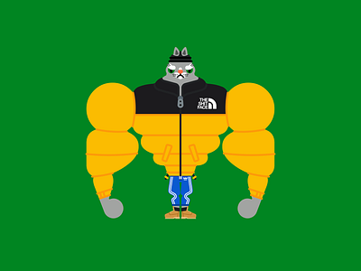 Muscle Rufus character character design illustration vector