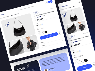 Bags Store Product Page bags concept e commerce fashion page product store ui uiux ux webdesign website