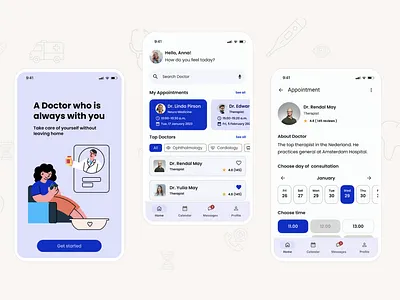 Online doctor app concept app doctor healthcare onlinedoctor ui uxui