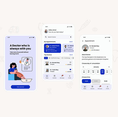 Online doctor app concept app doctor healthcare onlinedoctor ui uxui