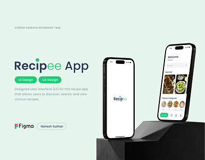 Recipe App UI Design - Recipee 3d app appdesign branding design figma fullapp greenapp greenpallete logo recipeapp recipeeapp typography ui uiux design ux