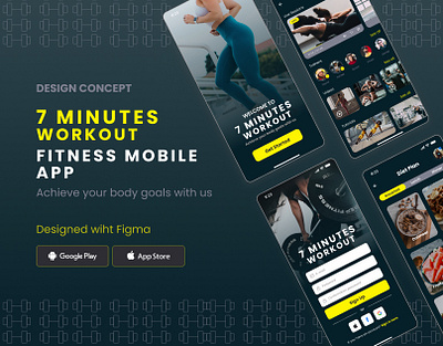 DESIGN CONCEPT | FITNESS MOBILE APP concept figma mobile app mobile design uiux design