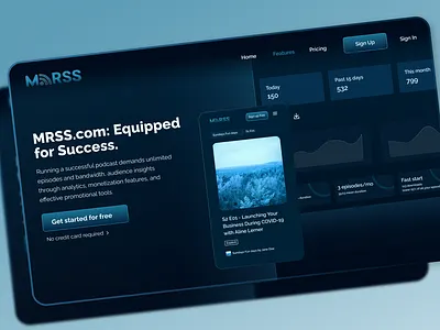 MRSS Features Page | UI UX black blue branding clean dashboard design feature graphic design illustration landing page latest logo minimal trends typography ui ux web design website website design