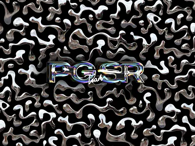 PGSR CHROME 3d abstract acid branding chrome fluid font graphic design liquid logo metallic modern new shapes team typography