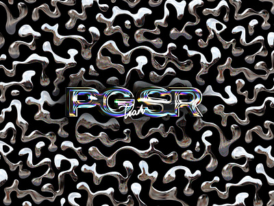 PGSR CHROME 3d abstract acid branding chrome fluid font graphic design liquid logo metallic modern new shapes team typography