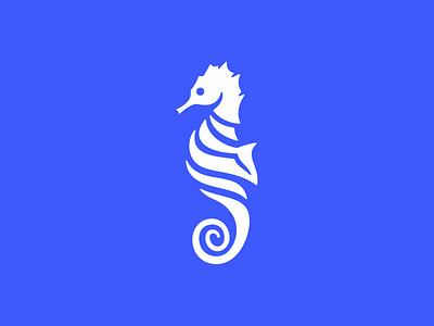 Seahorse Logo abstract animal blue branding cute design emblem geometric icon illustration logo marine mark nature ocean sea seahorse sports vector wildlife