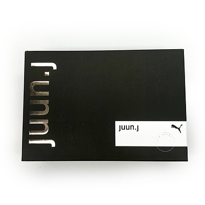 JUUN.J X PUMA Shoebox box brand branding design fashion graphic design juunj logo packaging packaging design puma puma select shoebox shoes sneakers sportstyle
