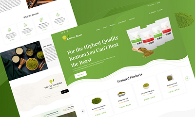 Kratom Beast design ecommerce figma kratom landing page product ui uiux web design