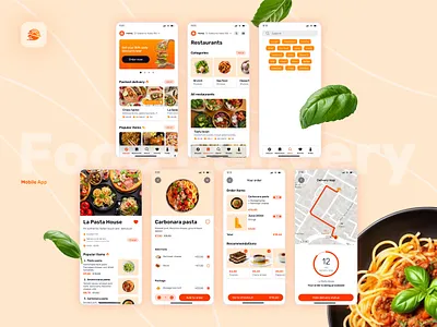 Fas Food Delivery App app app design branding delivery app design food app food delivery app mobile app ui user flow ux vector