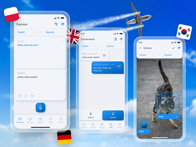 Translator from Photos and Camera, iOS / Android android design app design development ios design mobile app ui ux