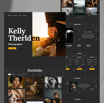 Photographer Portfolio landingpage photographer potfolio ui uxui webdesign website