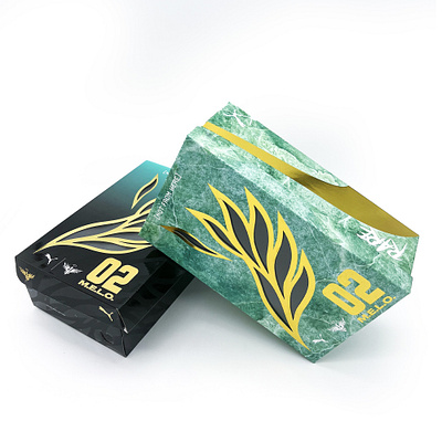 LAMELO MB.02 x PUMA Shoeboxes basketball box collection design foil golden graphic design jade lamelo lameloball mb02 mb02 jade melo packaging packaging design puma puma hoops rare shoebox shoeboxes