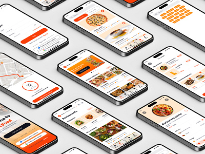 Fast Food Delivery App app app design deslivery app fast dood app food app food delivery app free ui kit mobile aplication ui ux ux ui design