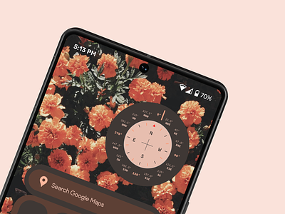 compass widget. android widgets compass compass dark google design m3 material design material you stock android widgets
